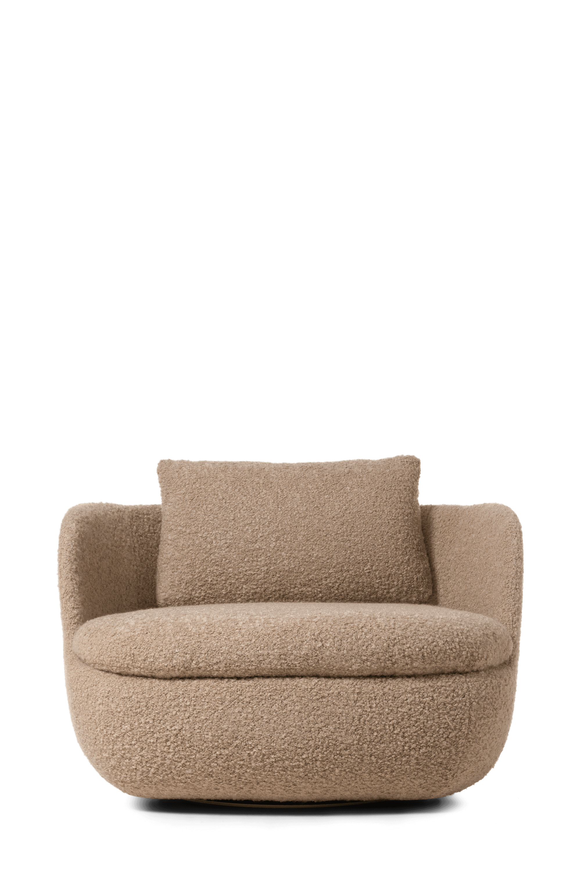 Bart Armchair Swivel Blushing Sloth wooly fabric