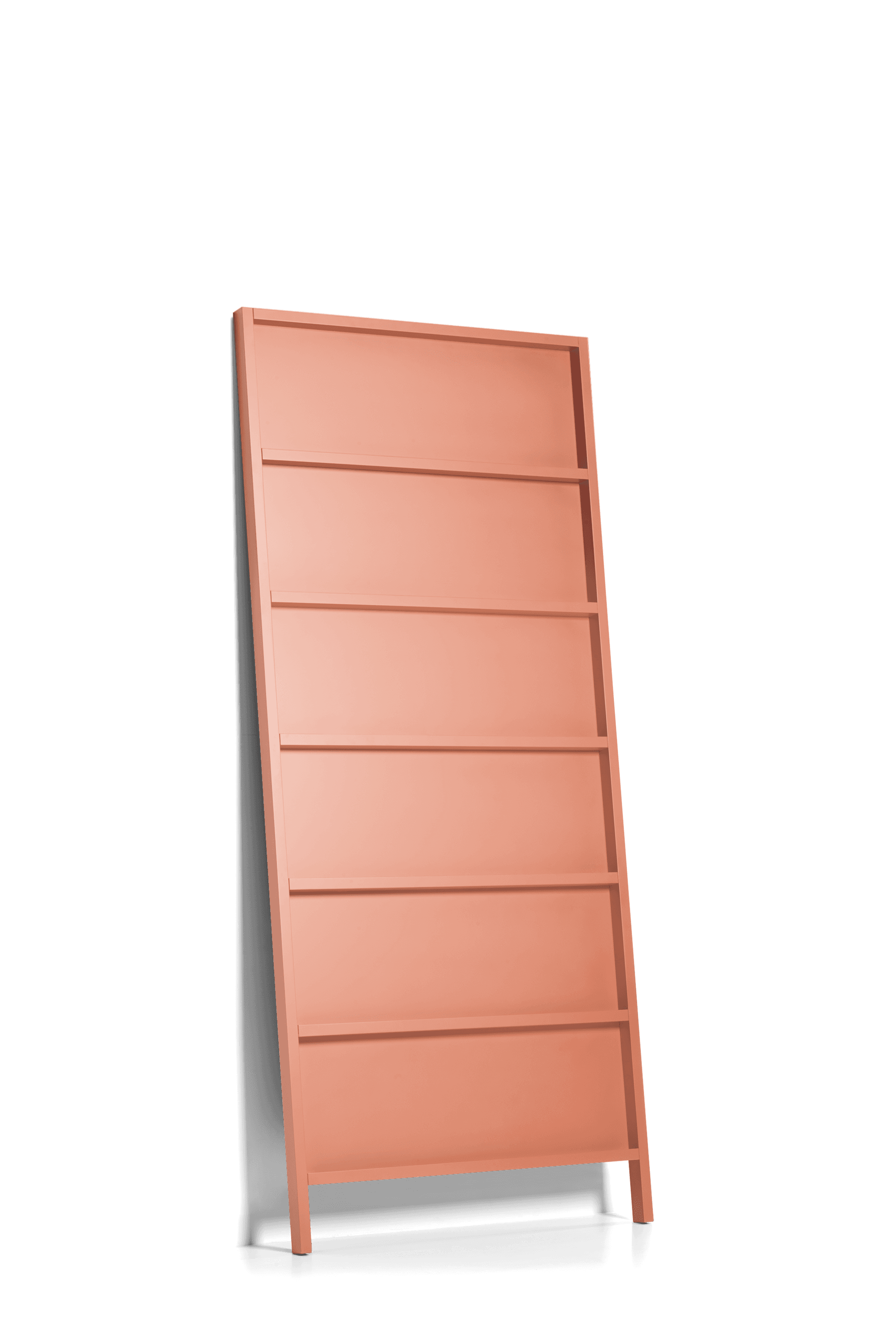 Oblique Big bookshelf beige red