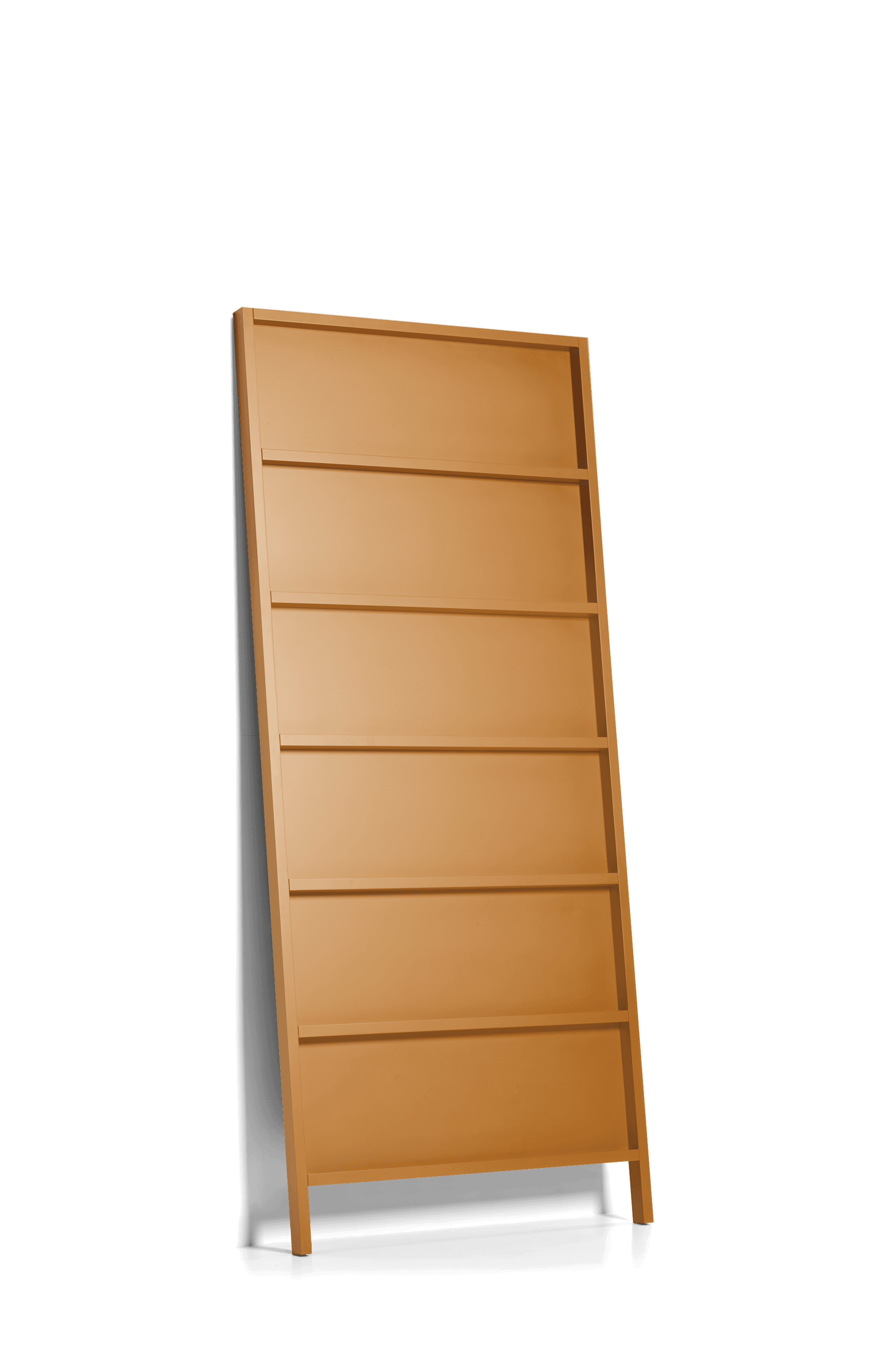 Oblique Big bookshelf ocher brown