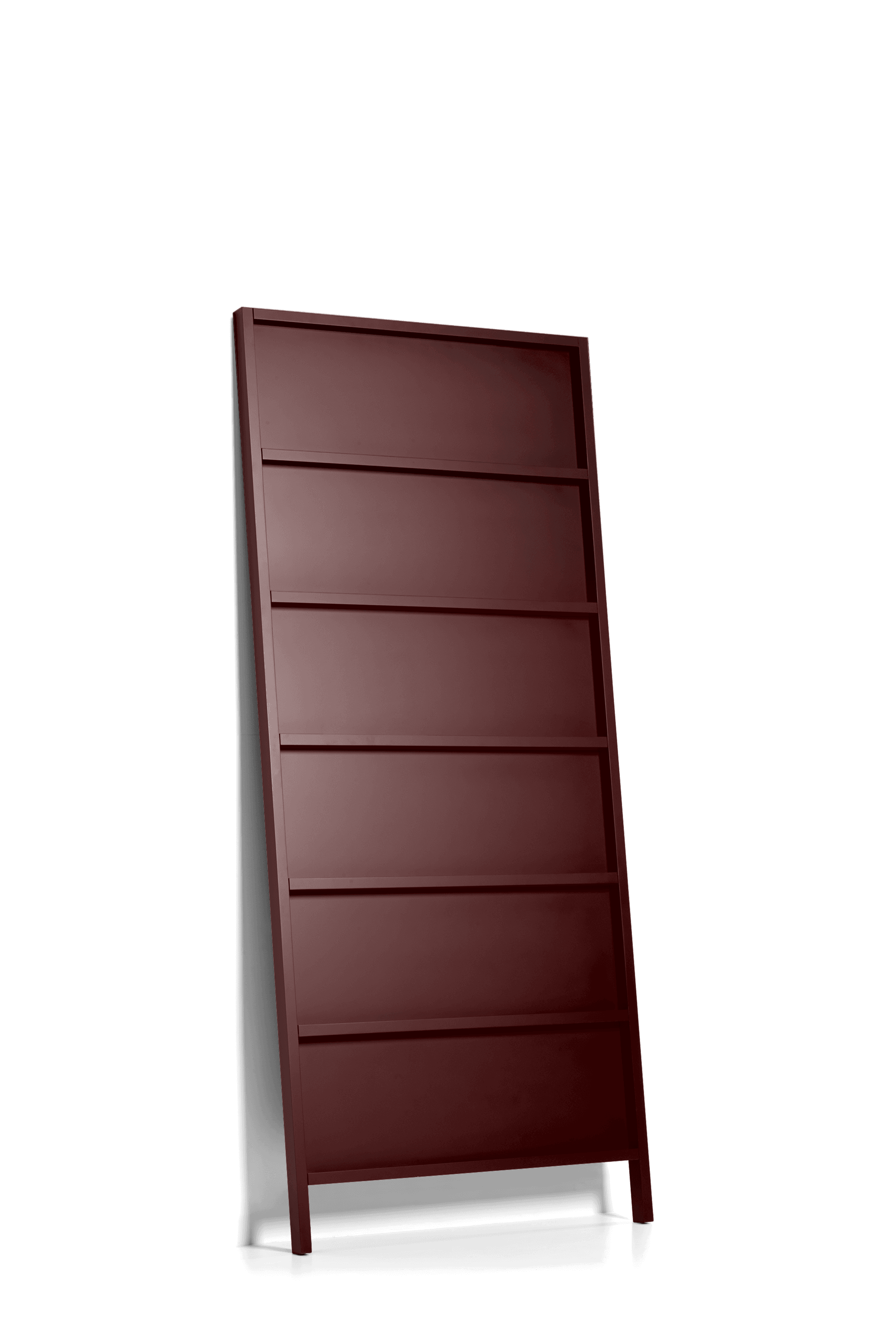 Oblique Big bookshelf sepia brown
