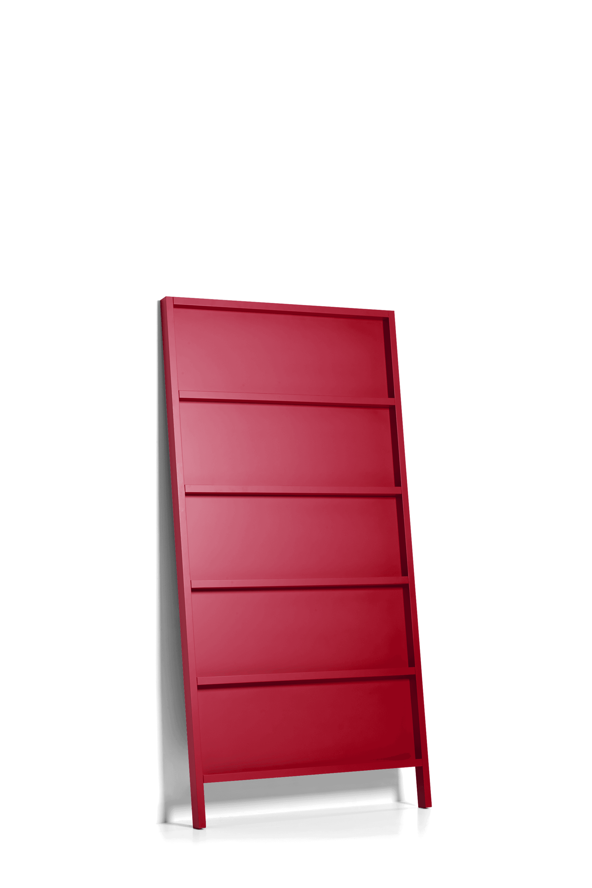 Oblique Small bookshelf ruby red