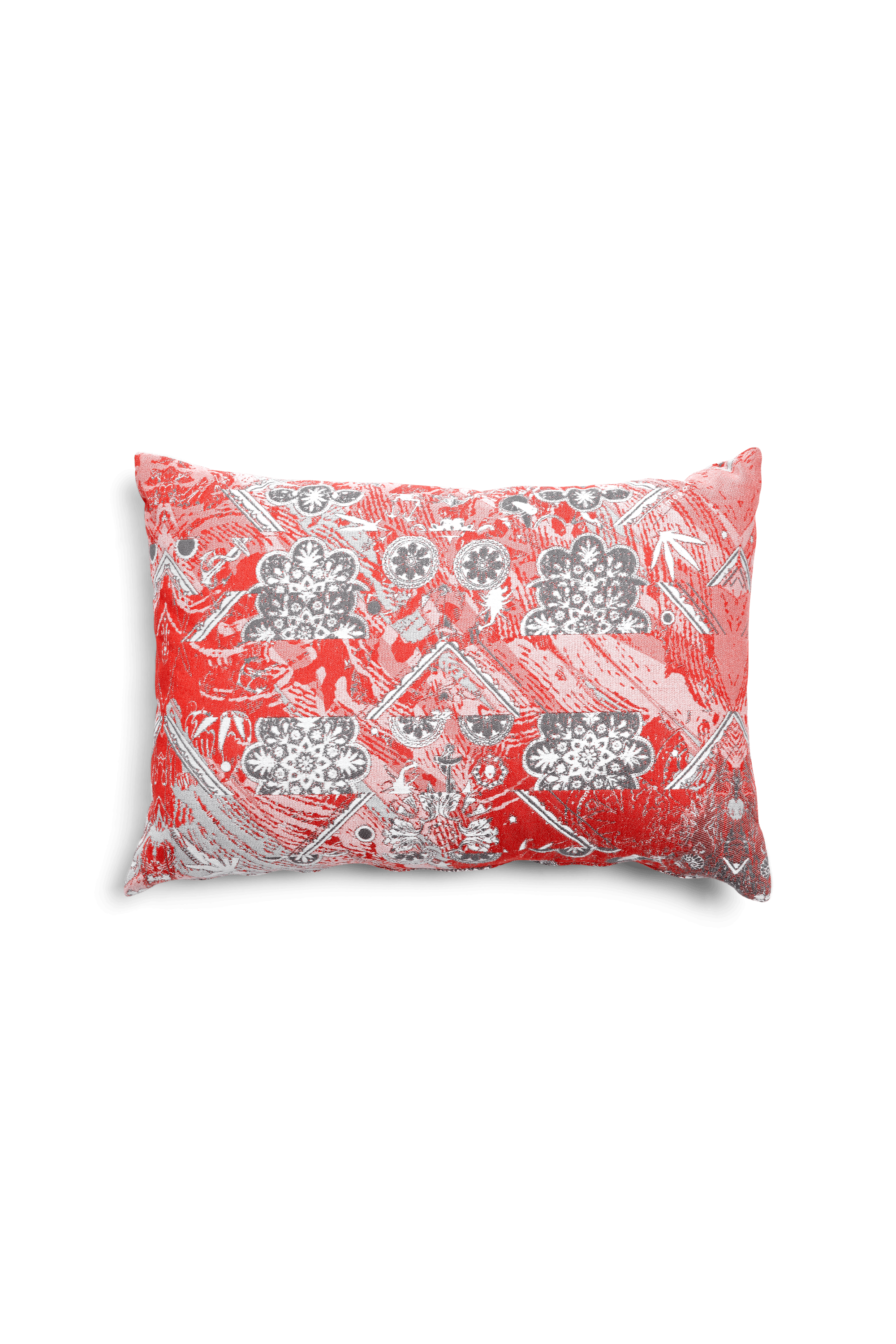 Oil pillow red stripe front