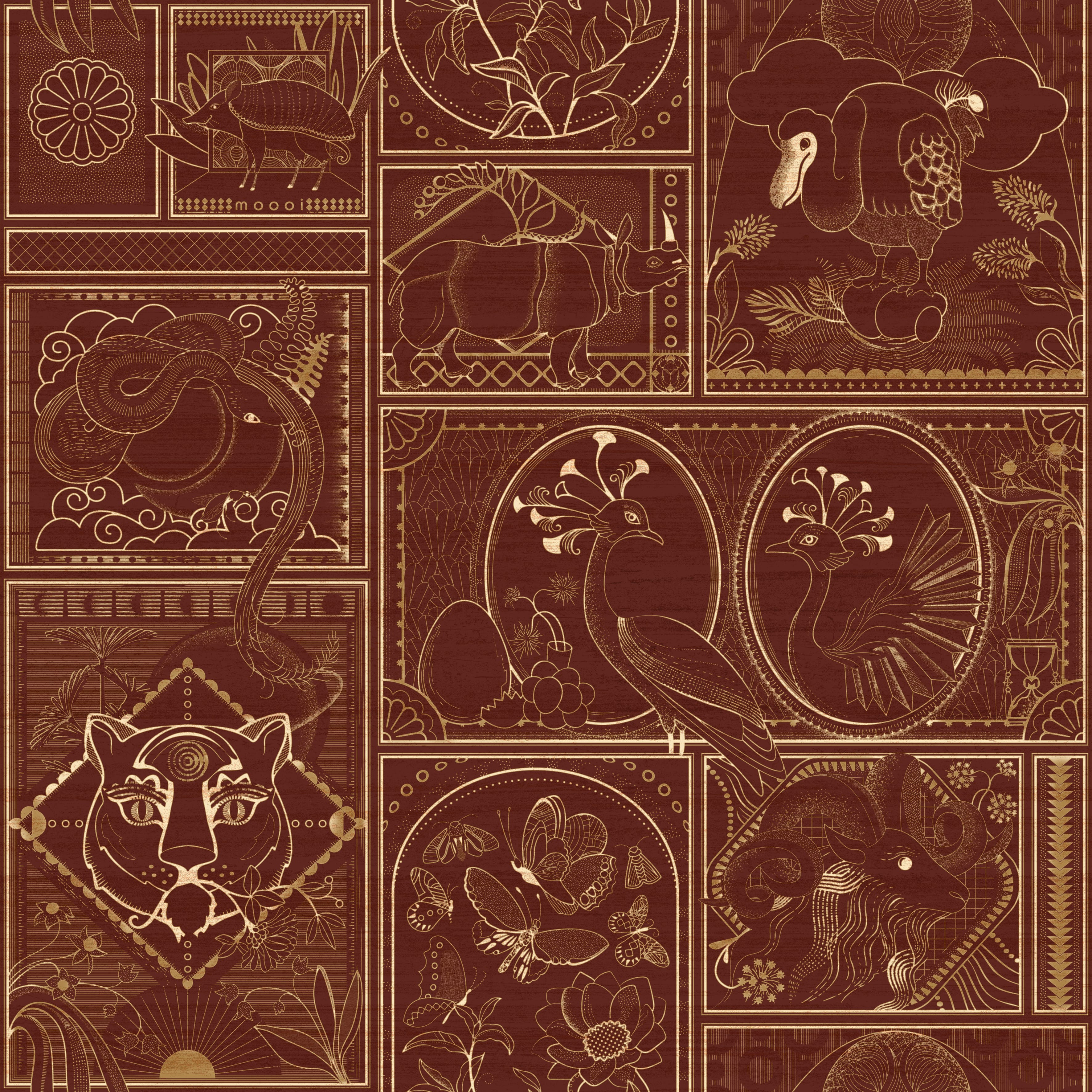 Moooi Wallcovering Golden Tiger Jarrah