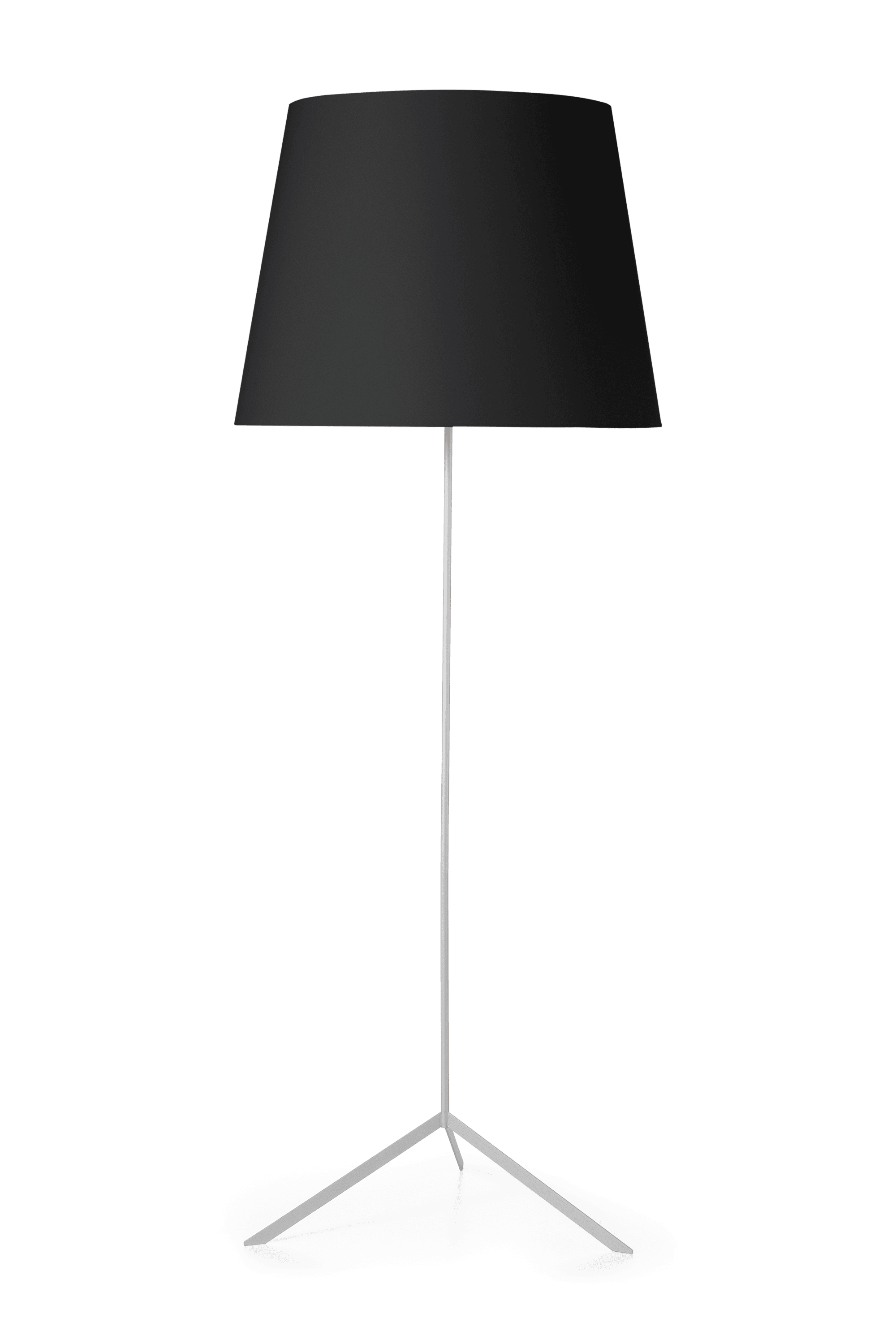 Double Shade floor lamp black front view