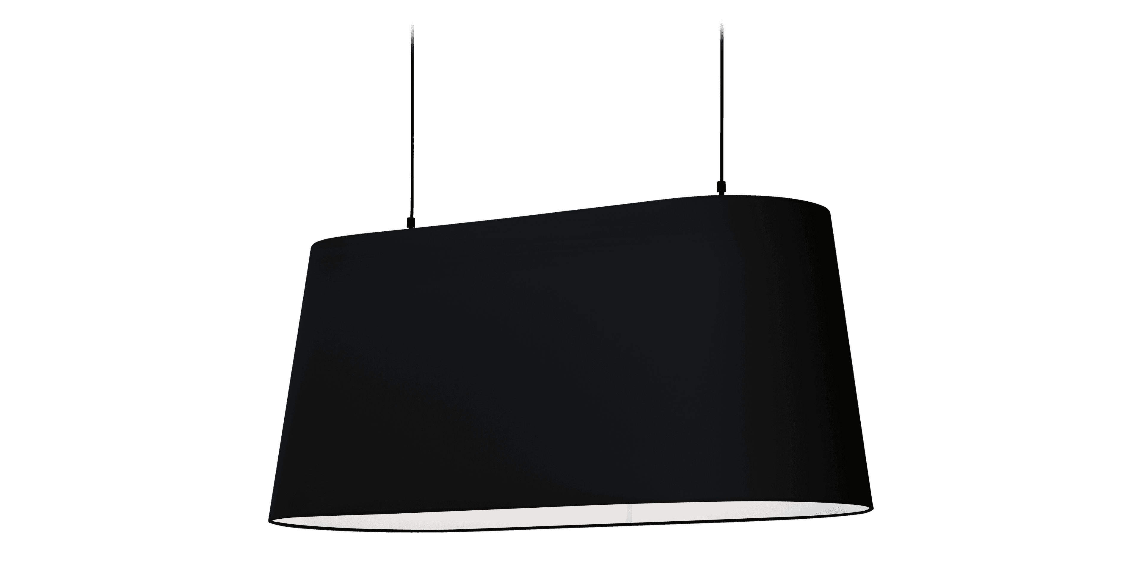 Oval Light suspension black front view